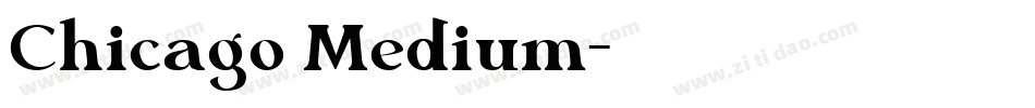 Chicago Medium字体转换